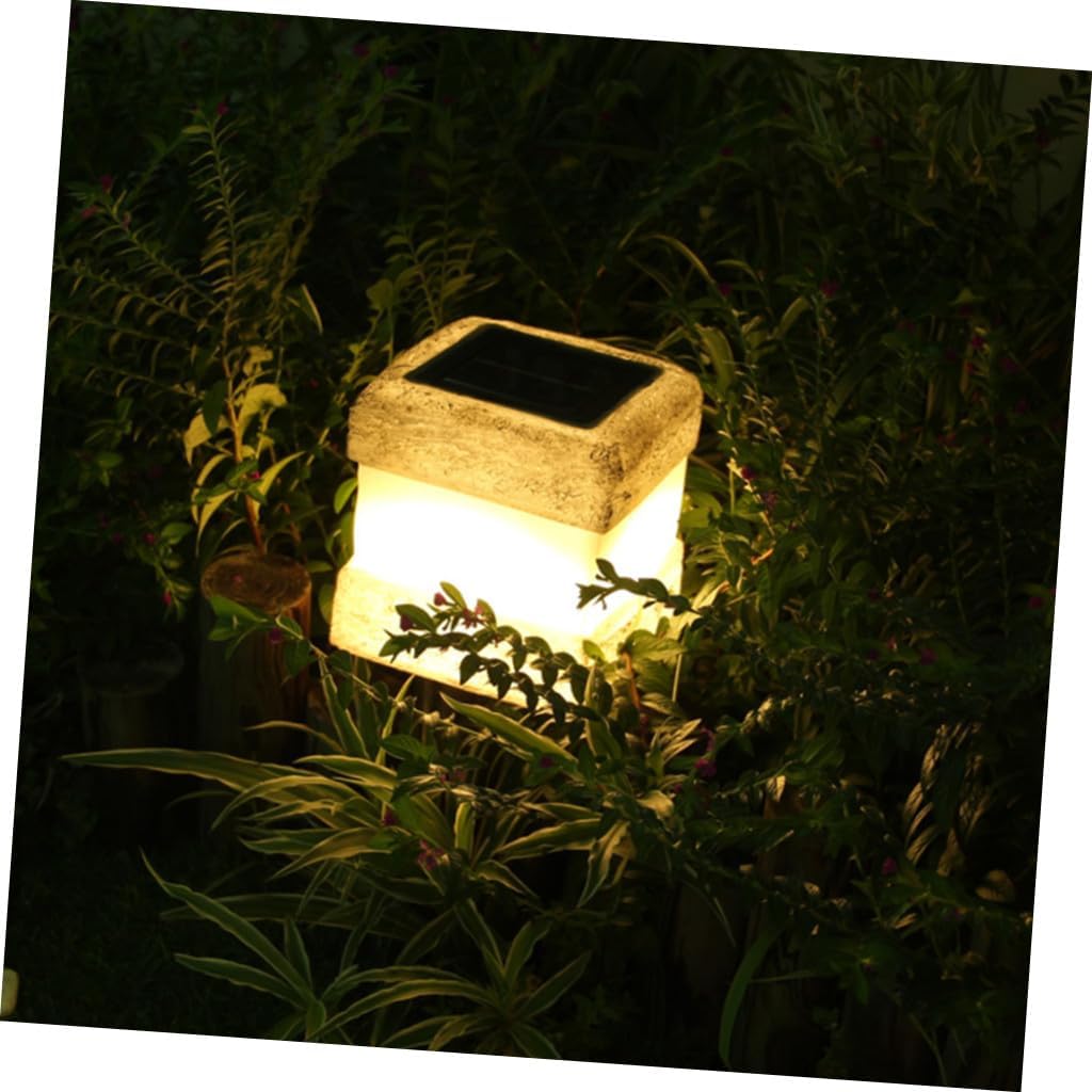 BESPORTBLE Creative Solar Garden Light Durable Square Lamp for Outdoor Decor Automatic Off for Home Balcony and Use Housewarming Gift