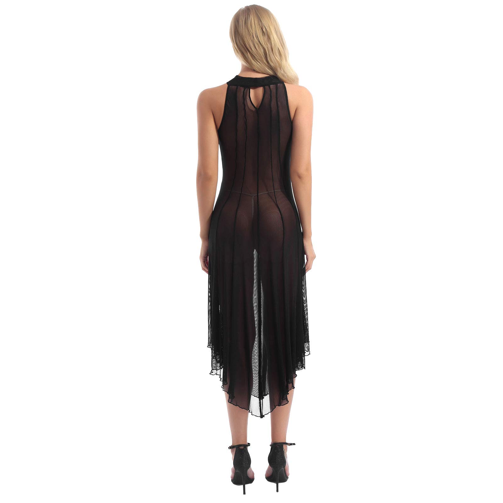 Lencería Sexy Vestidos Sexy Góticos De Malla Transparente.