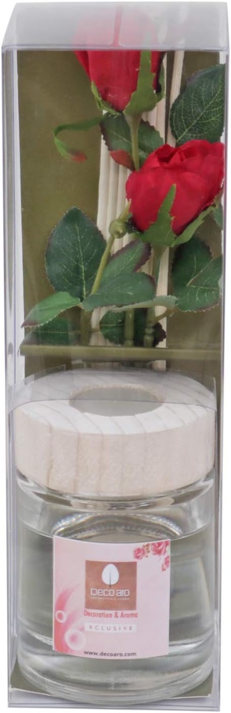 Aroma Reed Diffuser Set - Rose Fragrance - 100 ML with 11 Reed Sticks Home Fragrance Home Decor