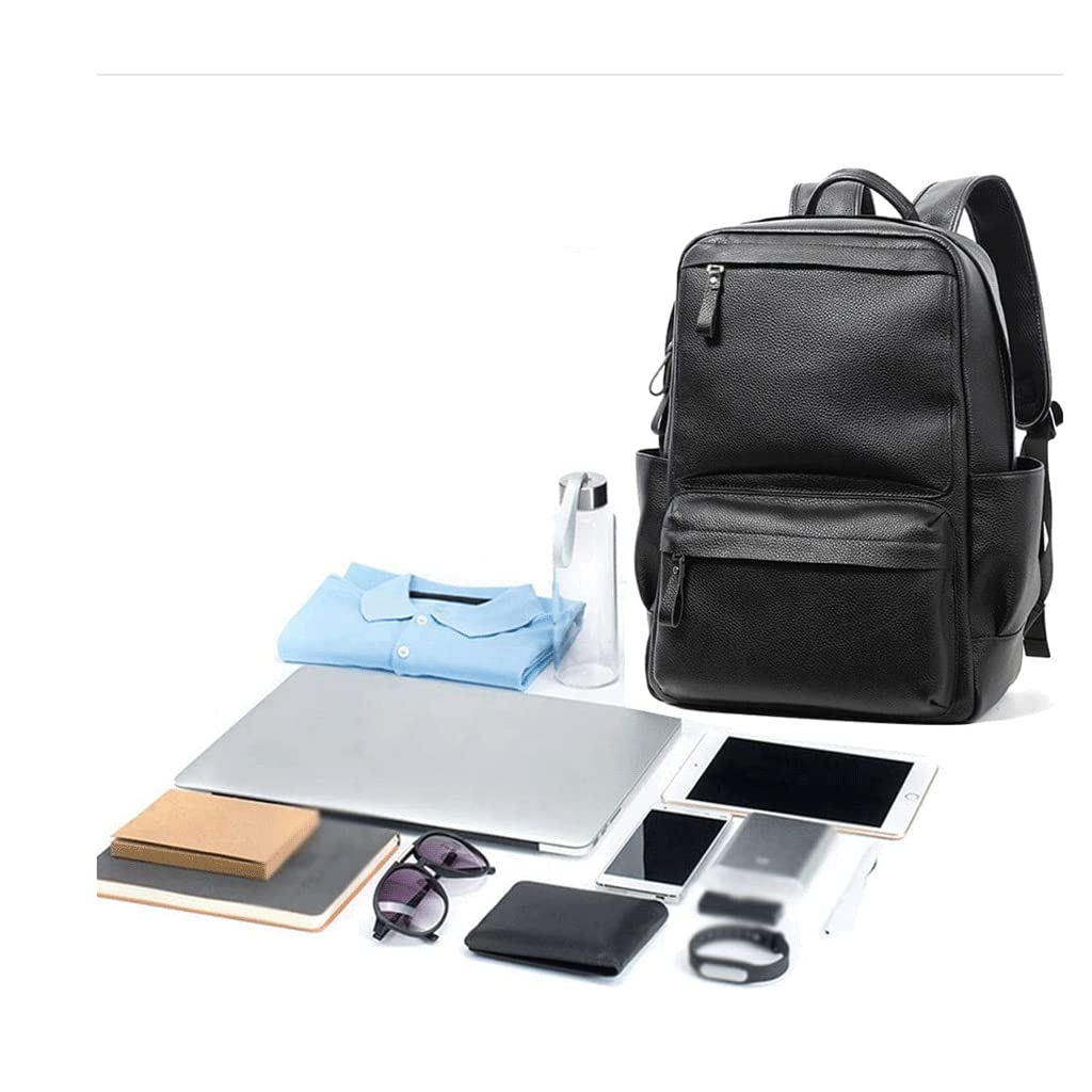Skórzany plecak Lederen Backpac Vintage Dagrugzak 15,6-inch Lederen Laptop Rugzak Tote Waterdichte Rugzak Voor Reizen En Zaken Wysoka pojemność