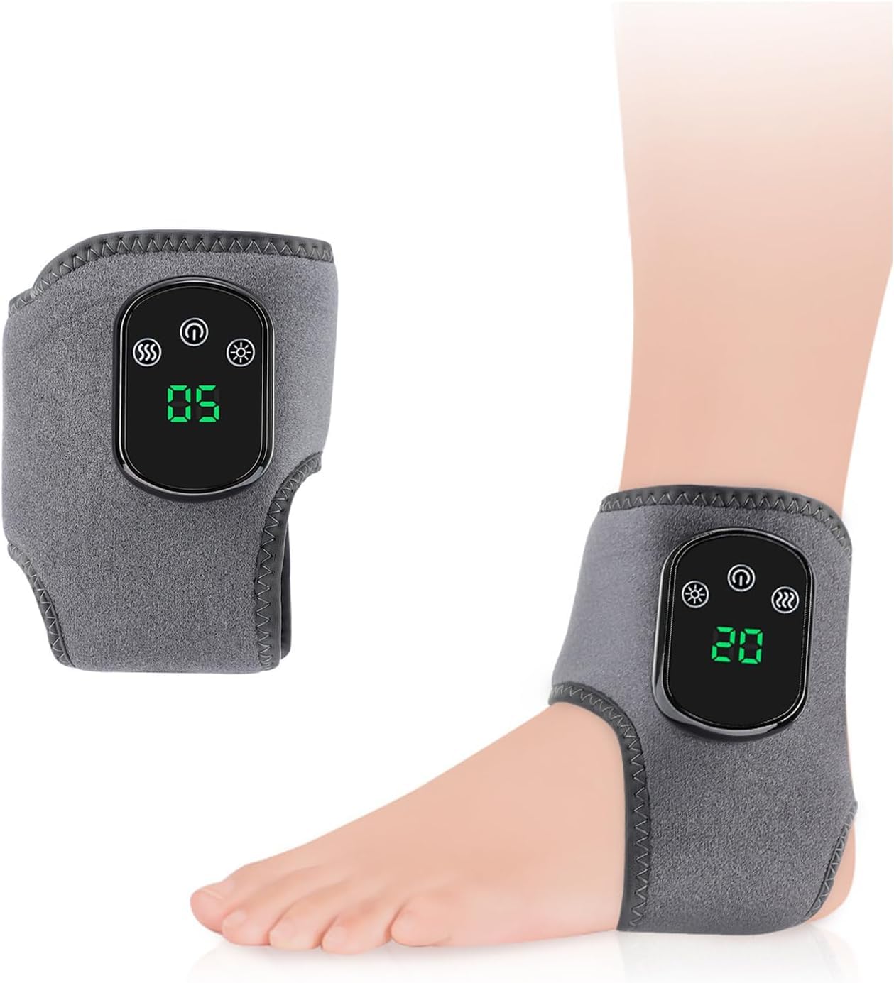 Masajeador 3 En 1 Foot Revive, Tobillera Calefactada, Terapia De Calor Infrarrojo Lejano De 5 Velocidades, Intensidad De Vibración De Masaje De 3 Velocidades, Temporizador Inteligente De 30 Minutos, a