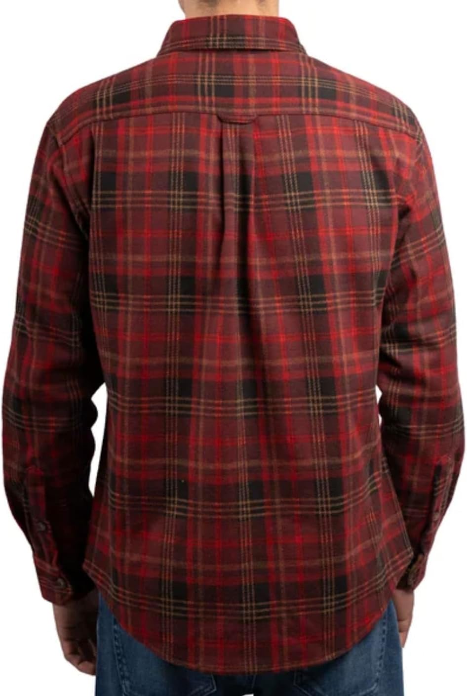 Jachs New York Men's Long Sleeve Button Up Brushed Flannel Shirt (US, Alpha, Small, Red) - Image 2