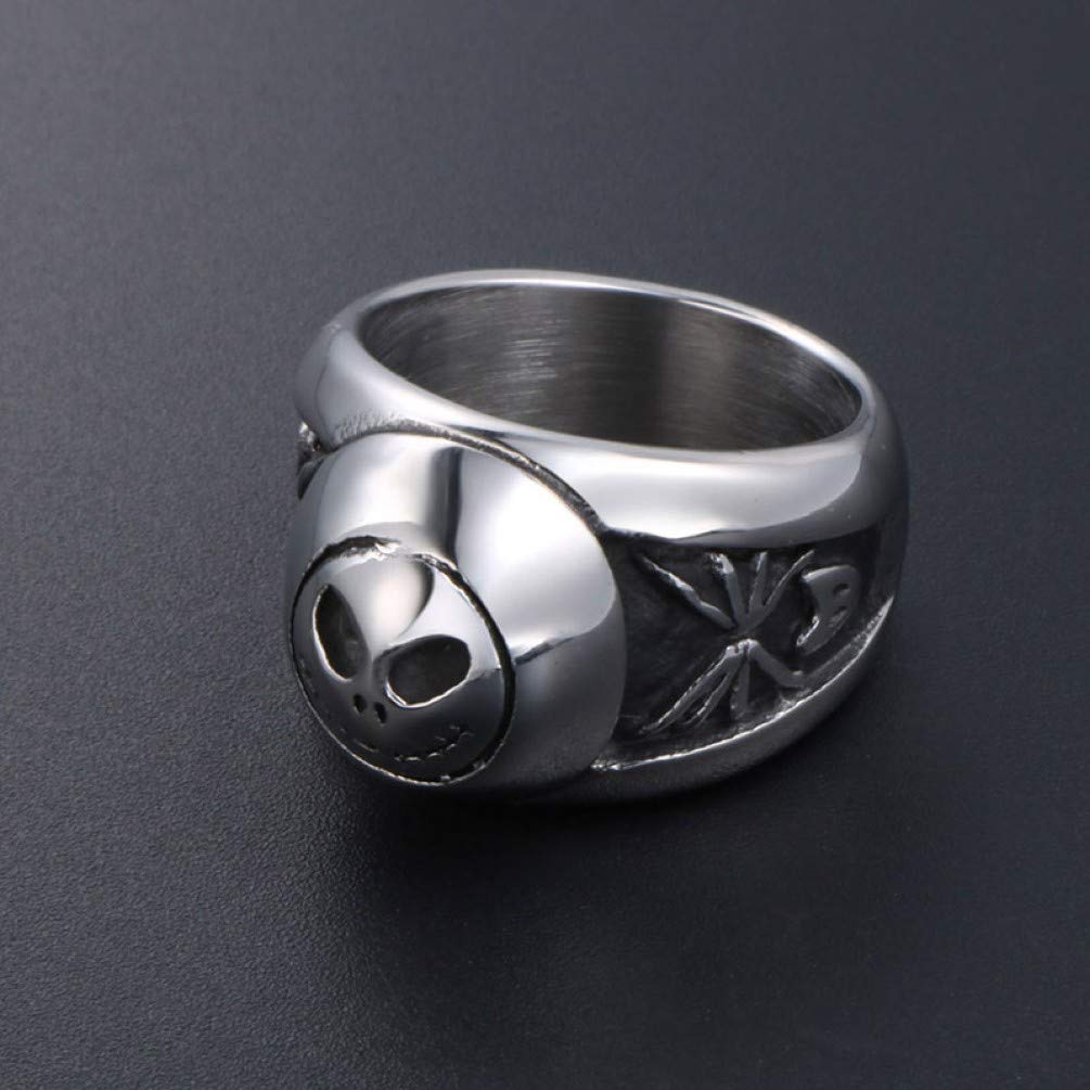 Jack Skellington's Adventure Ring Titanium Steel Punk Dark Christmas Fantasy Band per fan