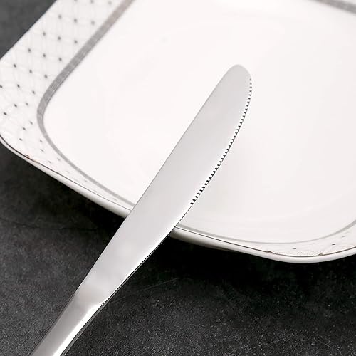 Miniatura 9 de VANRA Cucharas para niños de 4 piezas Cucharas de cena de acero inoxidable para niños Juego de cubiertos de plata para niños de 5.6 pulgadas (4