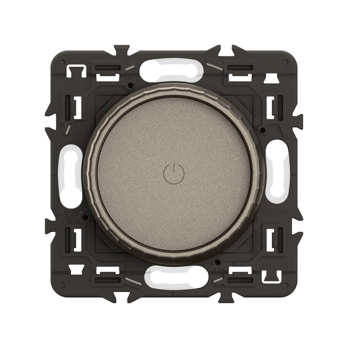 Interrupteur Variateur Rotatif Legrand - Commande d'Éclairage Dimmable jusqu'à 200W - Titanium