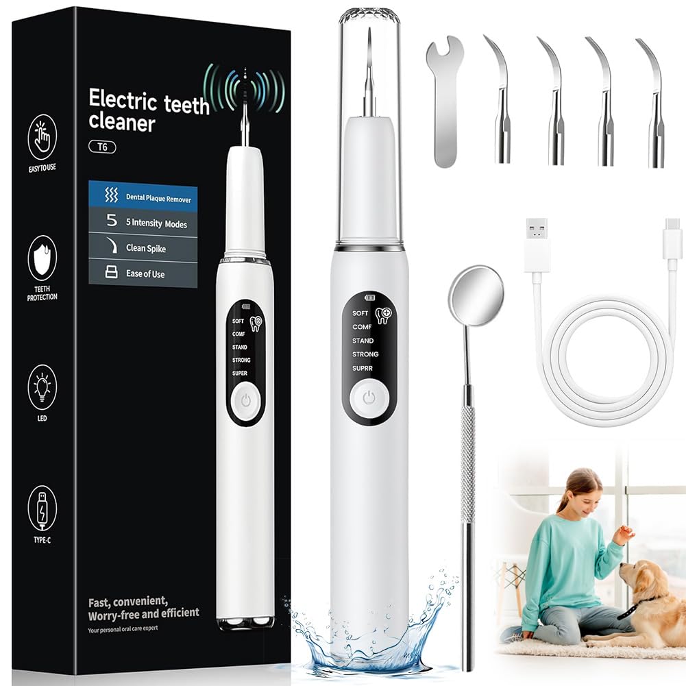 Zahnsteinentferner, Zahnsteinentferner Hund, Zahnreinigung Set Zahnbürste, Zahnreinigungsset Elektrische Zahnbürste für Zahnpflege zu Hause und Hunde und Katzen