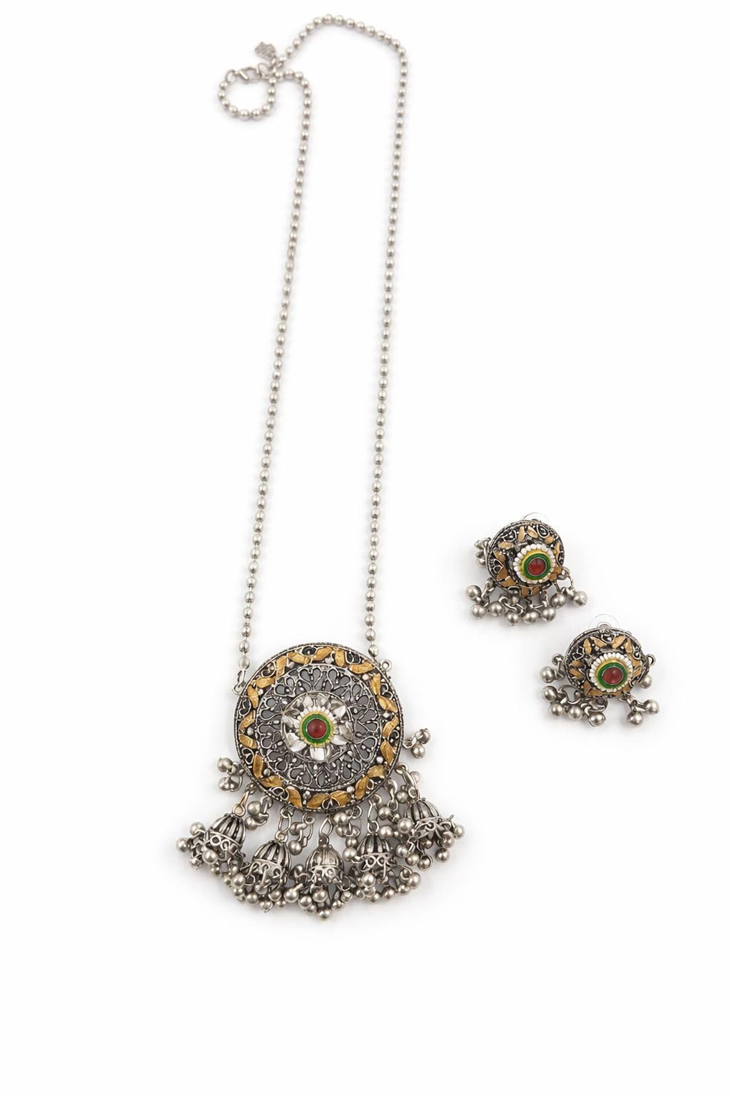 jewels by araina Oxidised Necklace Set for Women --picture-22