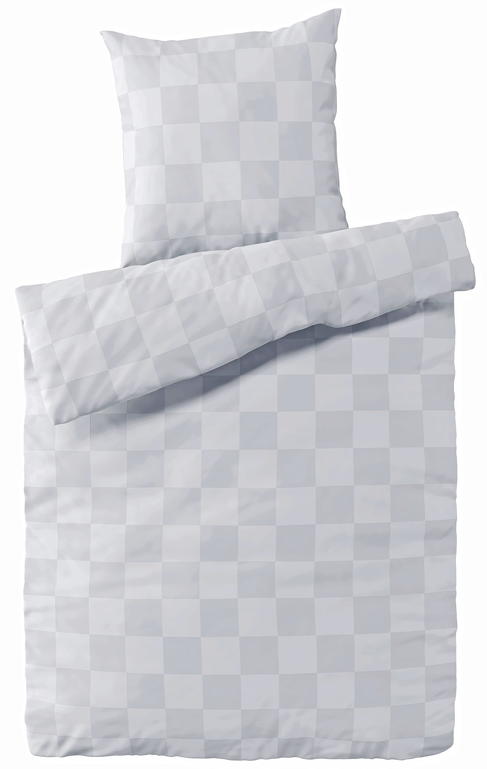 Carpe Sonno® Damast Bettwäsche 135x200 Baumwolle | Bettwäsche Baumwolle 135x200 | Karierte Bettwäsche kariert | Bettwaren & Bettwäsche-Sets | Bettbezug 135 x 200 Baumwoll Bettwäsche