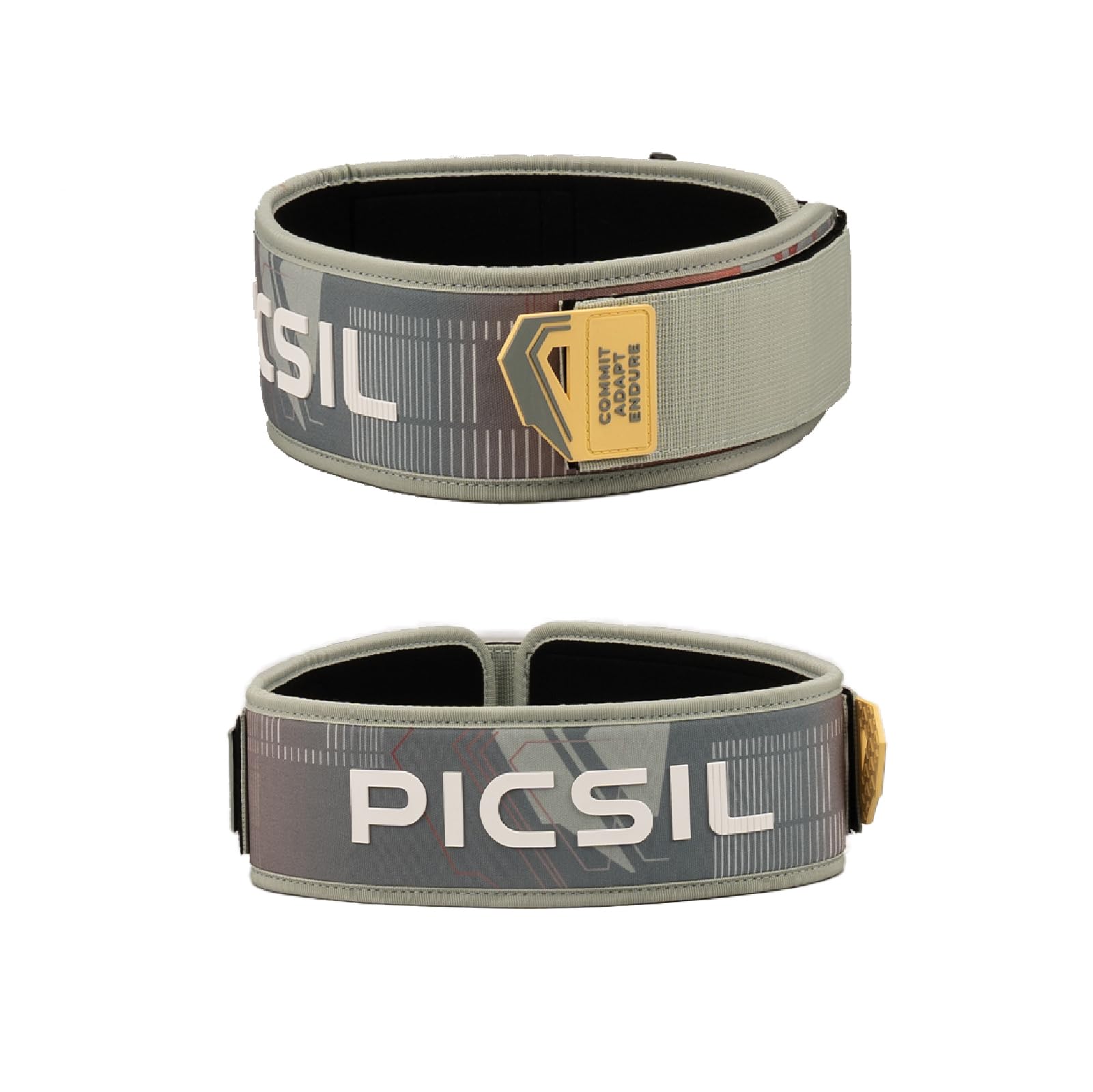 PICSIL - Neoprene Lumbar Belt for Weightlifting | Official Competition Support | Versatile Buckle | Comfort & Durability | Ideal for Powerlifting & Cross Training | Fern, S