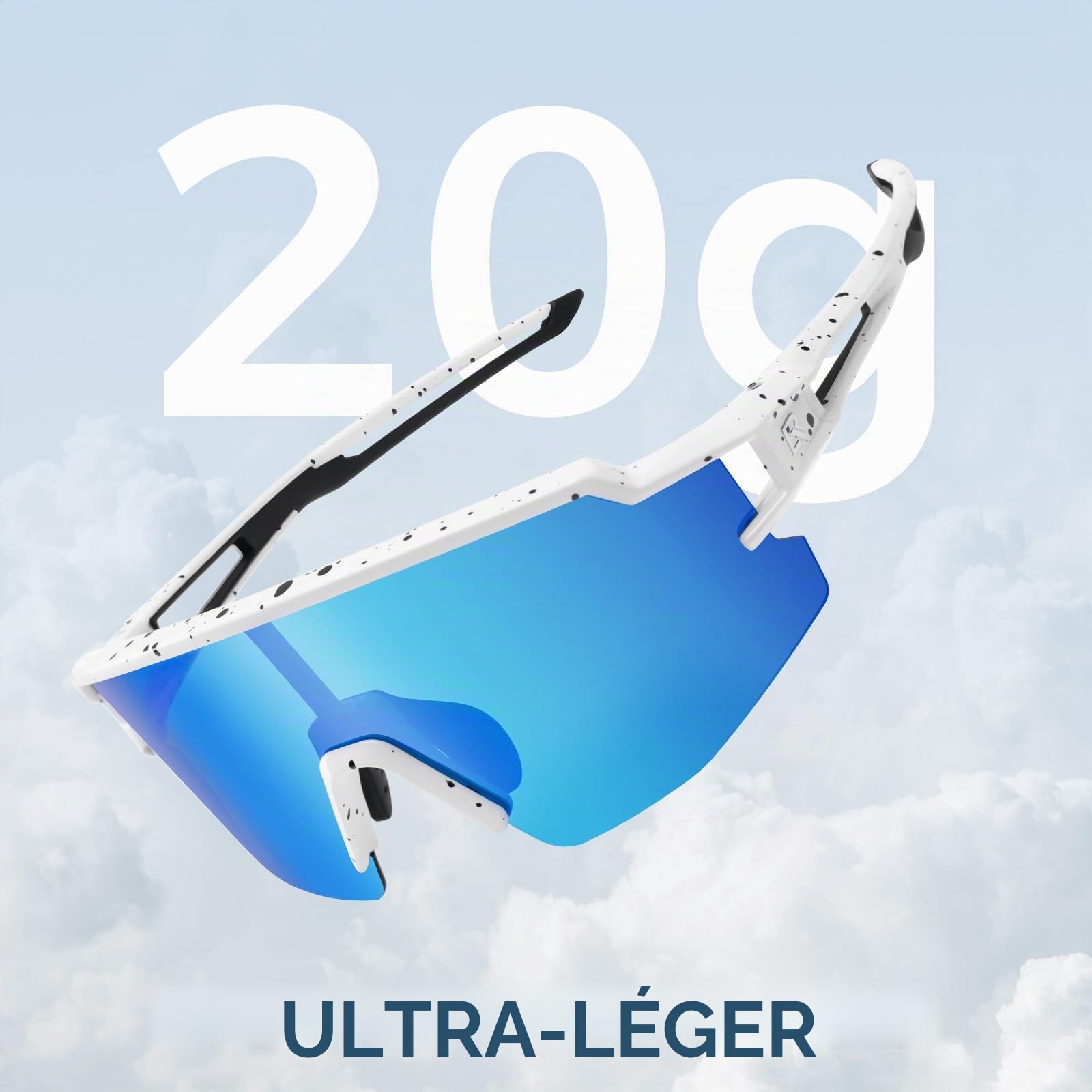 ROCKBROS Lunettes de Soleil Polarisées pour Enfants, Lunettes de Cyclisme UV400 Protection pour Garçon et Fille, Lunettes de Sport de Plein Air Vélo BMX VTT