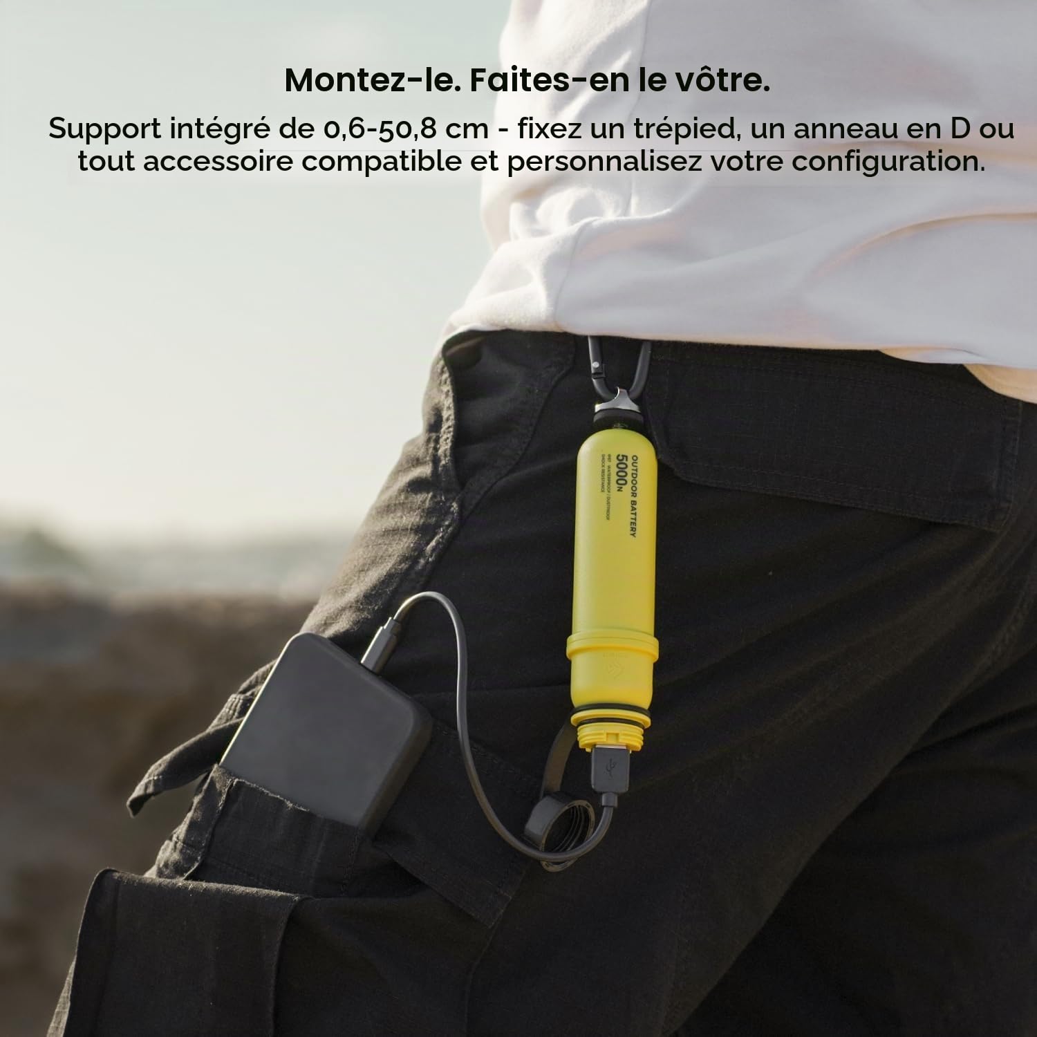 ELECOM NESTOUT 5000mAh Rugged Outdoor Power Bank, IP67 Waterproof, 15W