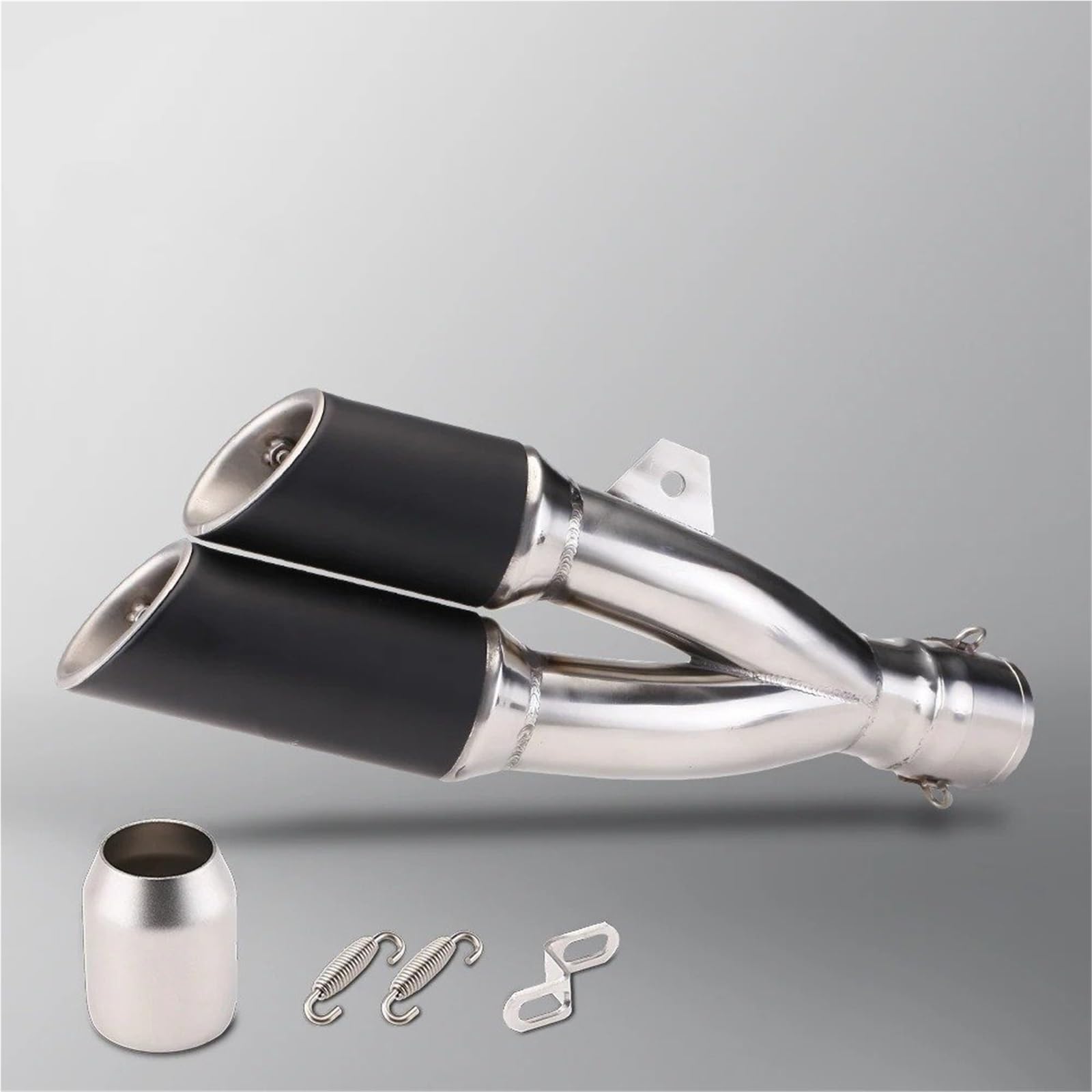 Tubo di scarico doppia uscita con DB black boy scarico marmitta moto marmitta moto marmitta Silenziatore moto(TYPE-C)