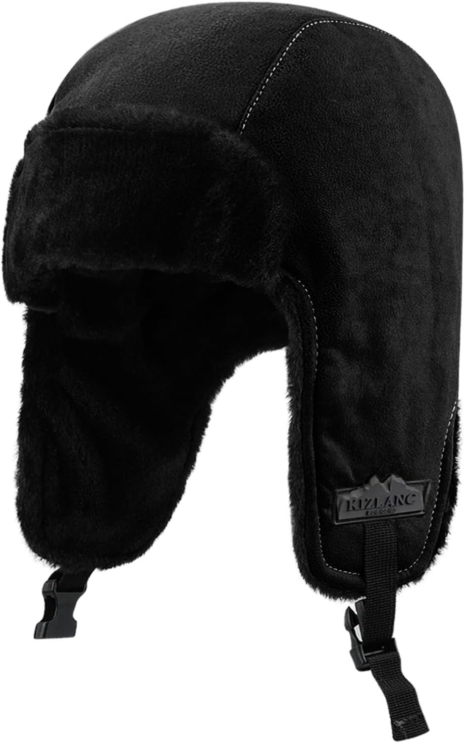 Croogo Eskimo Hat Russian Ushanka Cossack Trooper Hat Leather Trapper Aviator Hats Fur Lined Earflap Winter Cap Snow Ski Hats
