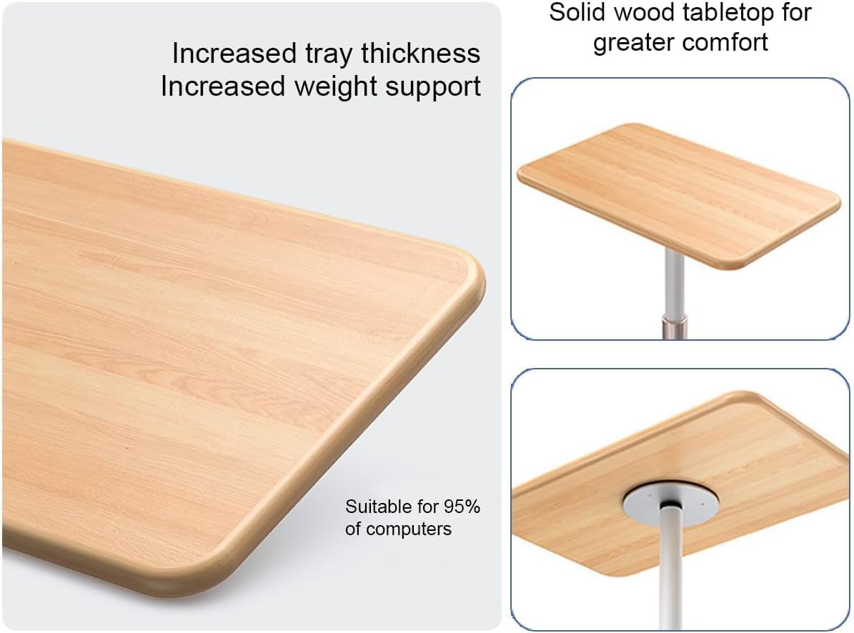 Soporte ergonómico portátil para laptop, altura ajustable de 70 a 120 cm, base redonda estable, soporte universal para laptop y proyector