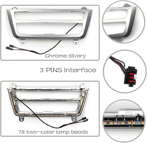Miniatura 5 de Aire acondicionado interior del coche Panel de AC Iluminación LED Accesorios de ajuste de luz ambiental para BMW 3 4 Serie 3GT F30 F36 M3 M4 Control