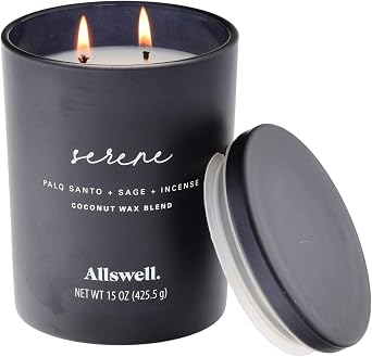Serene Palo Santo + Sage + Incense Scented 2-Wick 15oz Spa Jar Candle