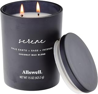 Serene (Palo Santo + Sage + Incense) Scented 2-Wick 15oz Spa Jar Candle