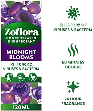 Zoflora Disinfectant Concentrates Cleaning Bundle, 12 x 120 ml (1.4 L) Multipurpose Disinfectant Liquid, Antibacterial & Multi-Surface, Pet Safe Disinfectant, Kills 99.9% Of Bacteria & Viruses