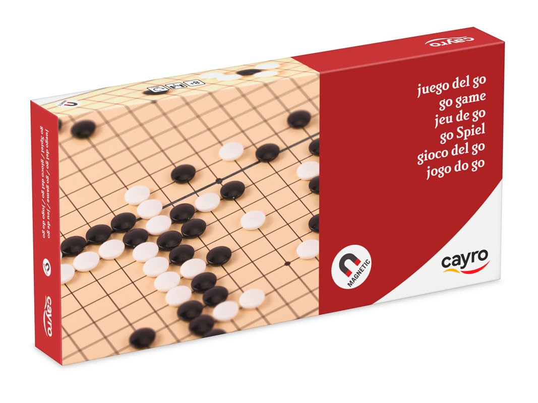 Cayro - Jeu de Go Magnétique - Plateau Portable avec Pièces Aimantées - Idéal pour Voyager - Coincer l'Adversaire - Jeux de Société Classiques