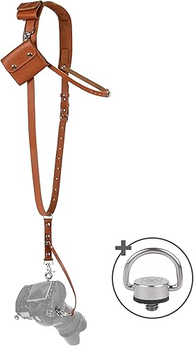 Miniatura 9 de C Coiro Leather Camera Strap for One Camera Professional Single Leather Harness Shoulder Strap Quick Release Negro,Marrón,Beige