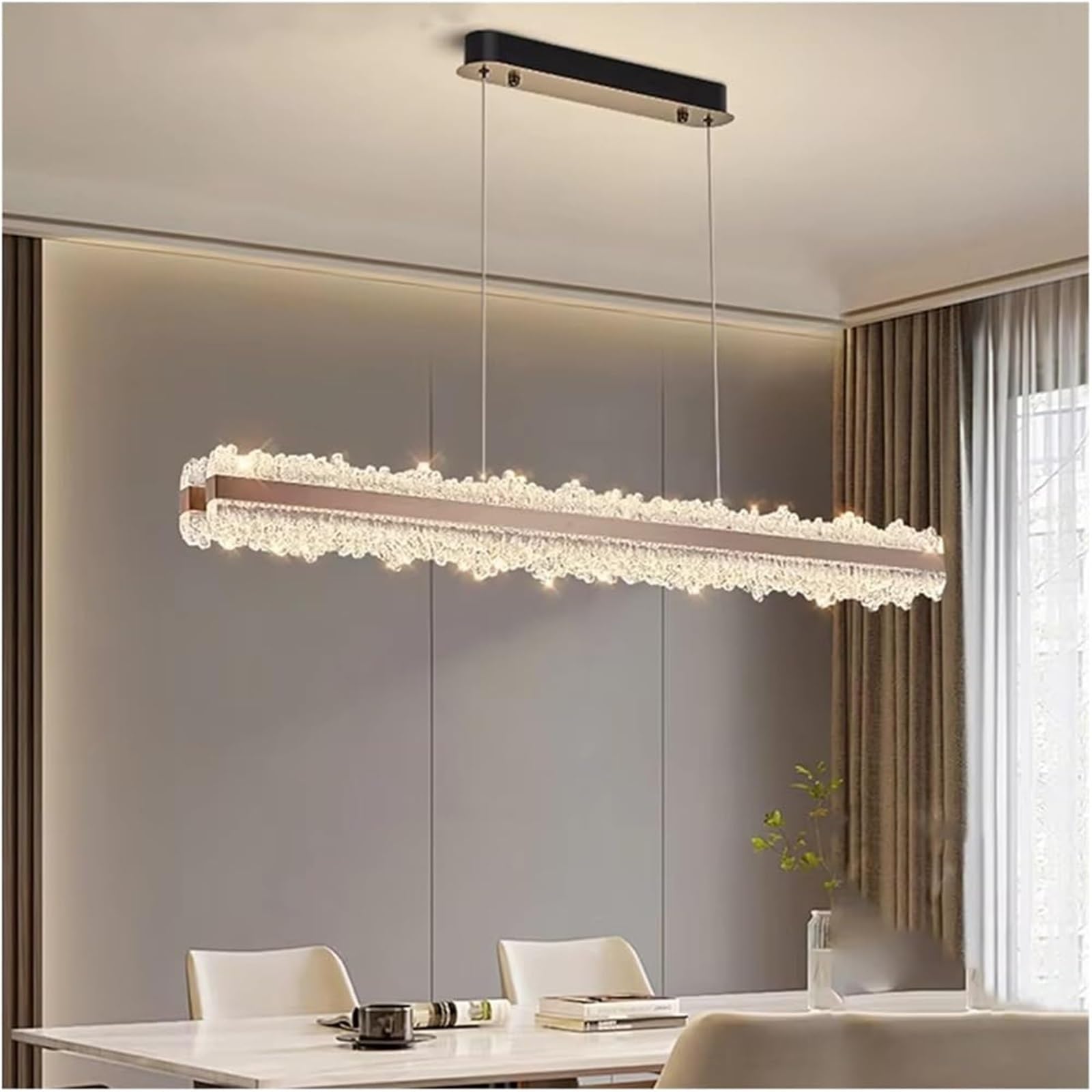 FZQSXAZU Pendant Light Ceiling Shade Bedroom Decor LED Lights Lamp for Room Indoor Living Dining Area Modern Chandeliers(Warm 120cm)