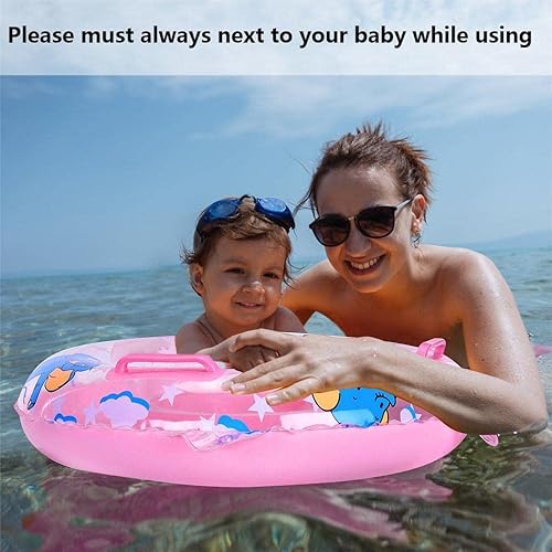 Miniatura 4 de Sealive Flotador de natación para bebé, flotadores para niños pequeños con asiento infantil barco y doble asa, primer anillo de natación para niños,