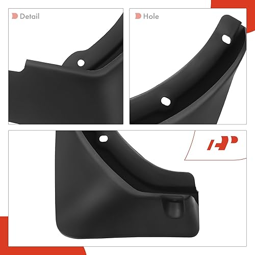 Miniatura 7 de A-Premium Juego de 4 unidades de guardabarros con accesorios compatibles con Kia Seltos 2020-2023, Sport Utility, color negro, delantero izquierdo