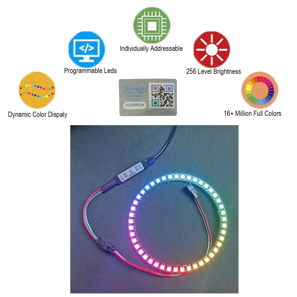 3x 12Bit RGB LED Ring WS2812 5V ähnl. Neopixel