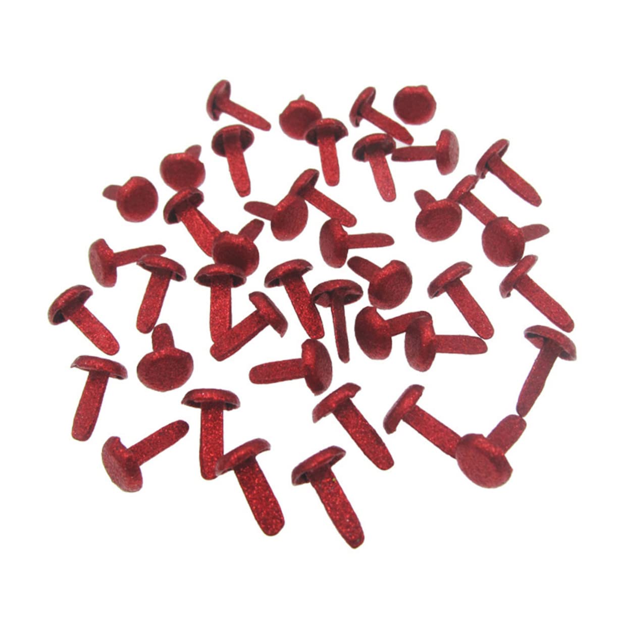 HAWILLOSCH 100Pcs Mini Round Brads Two Legged Nail for Handmade Materials for Crafting Stamping Scrapbooking Projects Random Pastel Colors