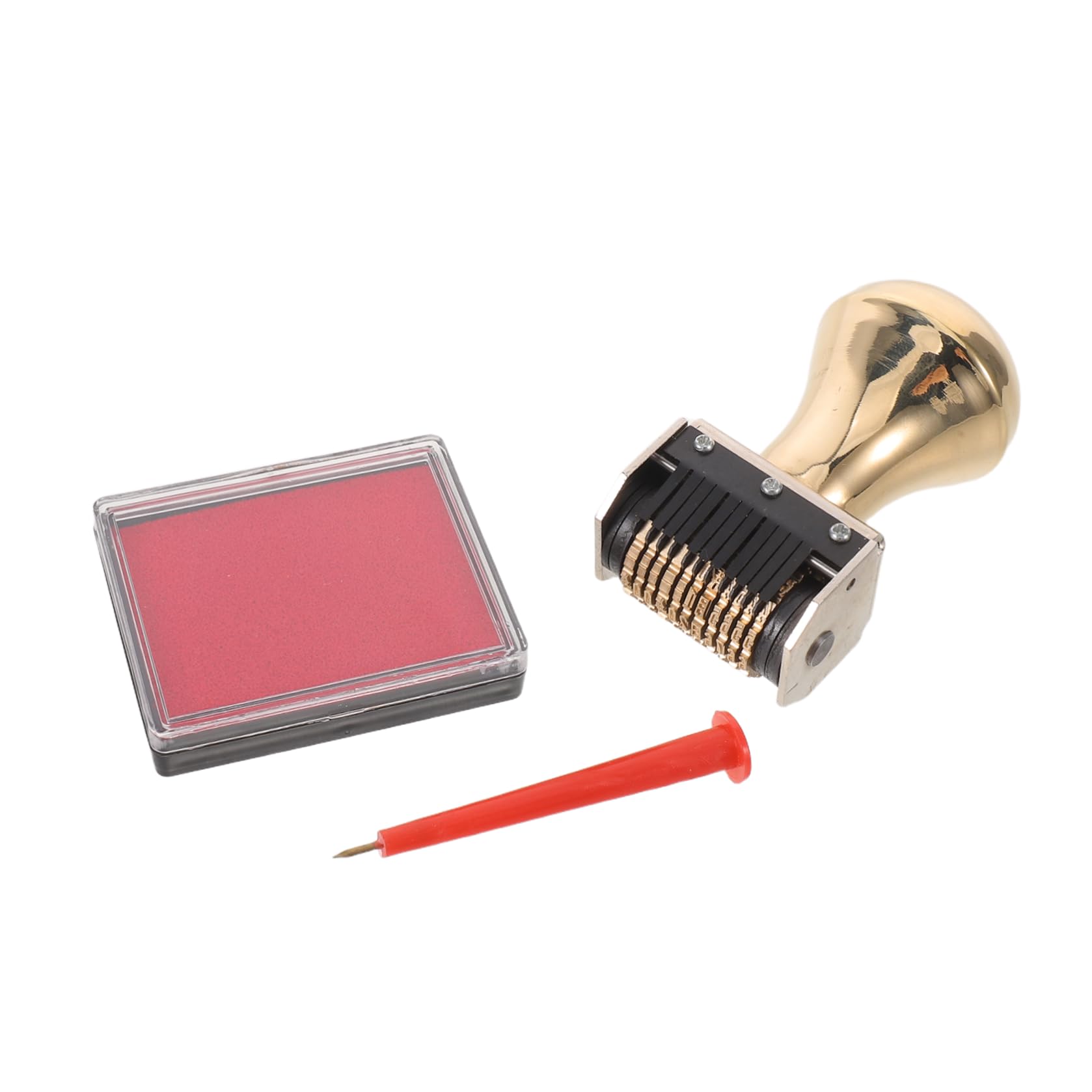 Verstellbarer Datumsstempel aus Metall mit Drehzahlen für Notizen