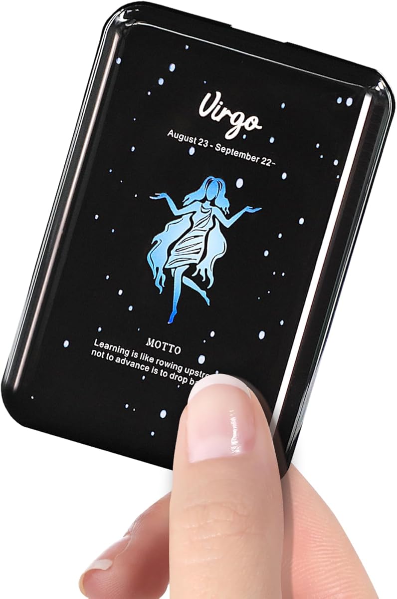 Mini Power Bank 10000mAh,Small Portable Charger USB C in/Output 22.5W Fast Charging,Best Gift for Various Festivals - Constellation Battery Pack for iPhone Samsung iPad Tablet (Virgo)