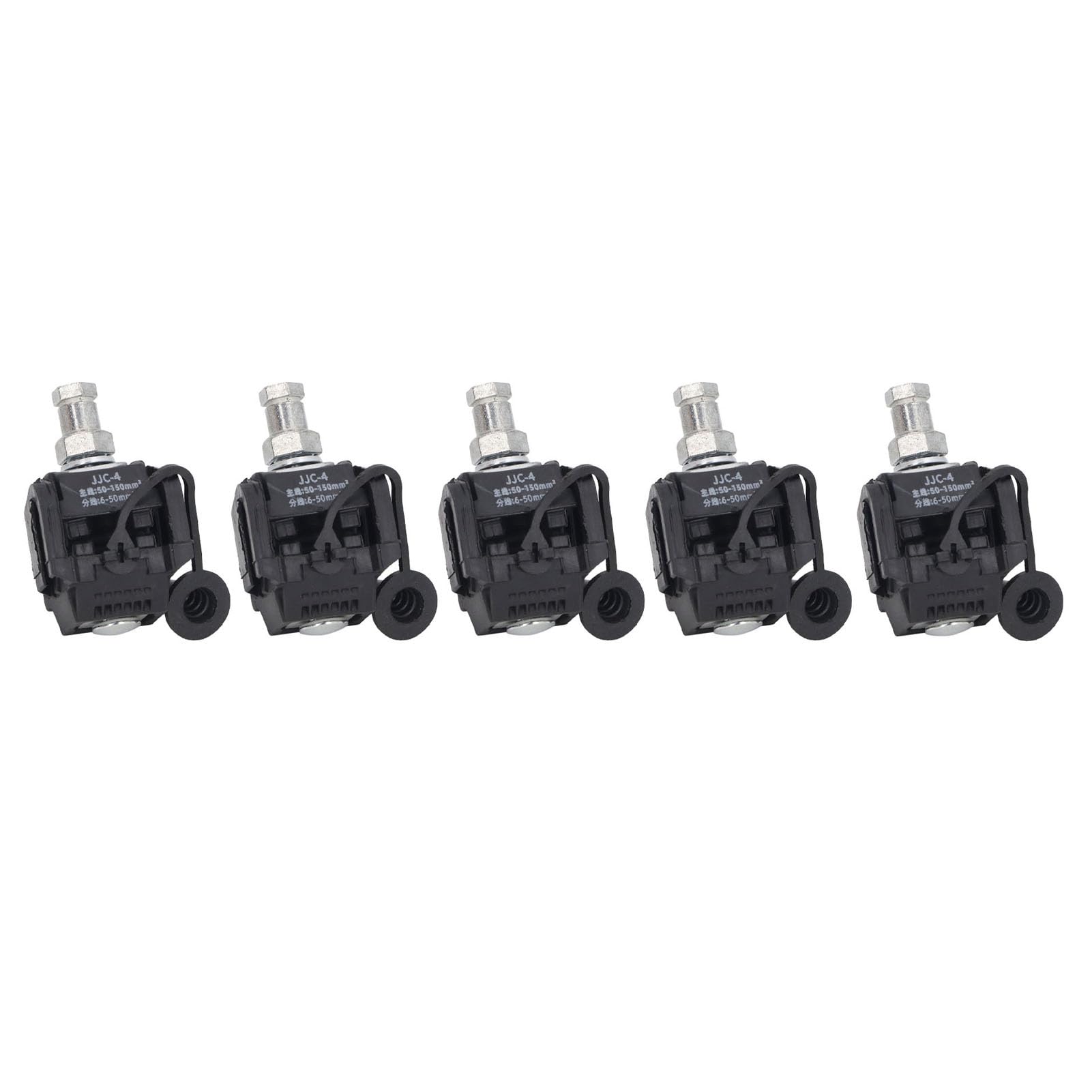 Wakects 5 Connettori Perforanti Isolanti, 1KV Senza Peeling, Morsetto in Rame Stagnato, Divisore per Cavi, Struttura Sigillata, Guscio Isolato per Illuminazione di Ponti Elettrici (JJC-4)