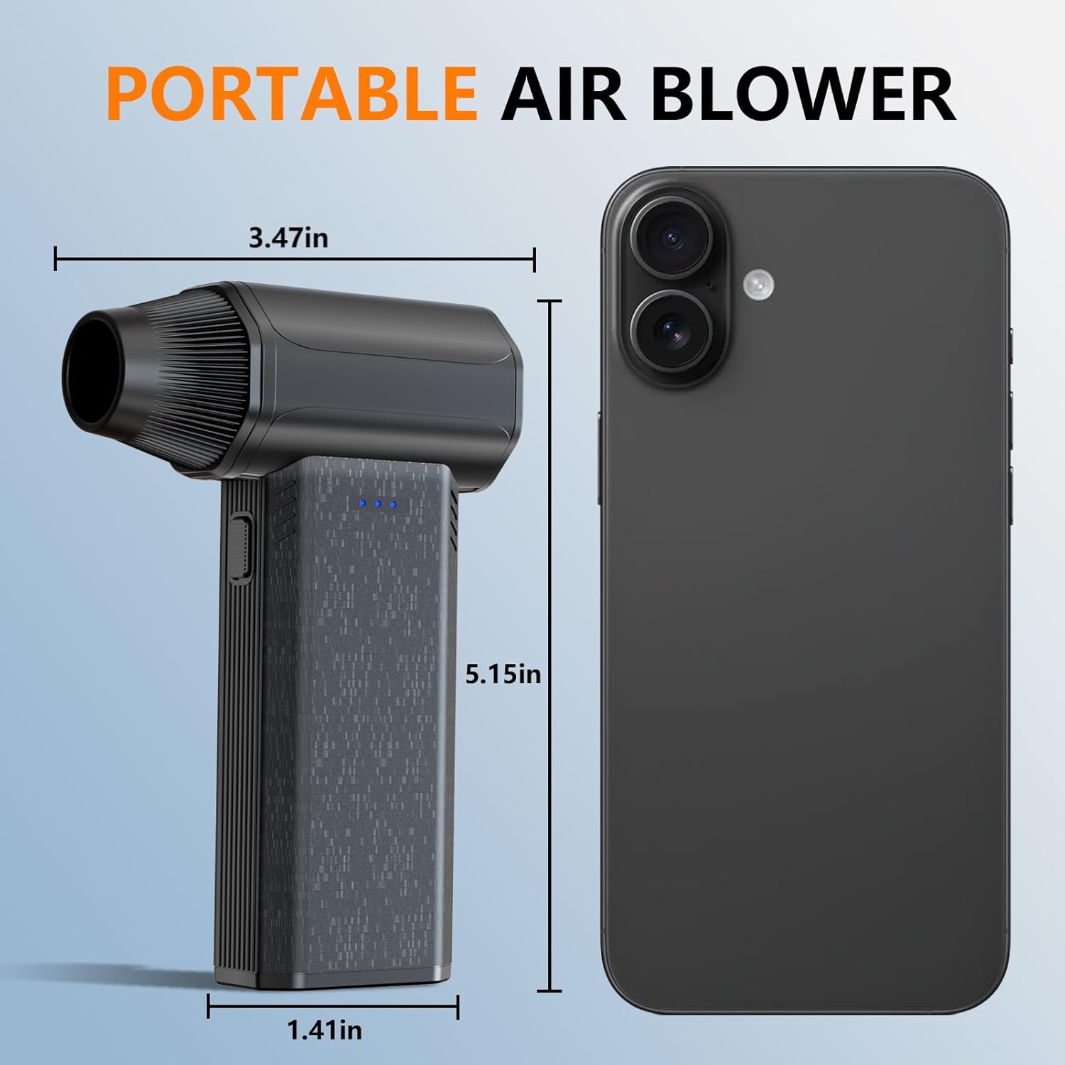 120W Compressed Air Duster-110000RPM Super Power Electric Air Duster, 3-Gear Adjustable Mini Blower with Fast Charging, Dust Blower for Manchine, Keyboard, House, Outdoor and Car - Image 8