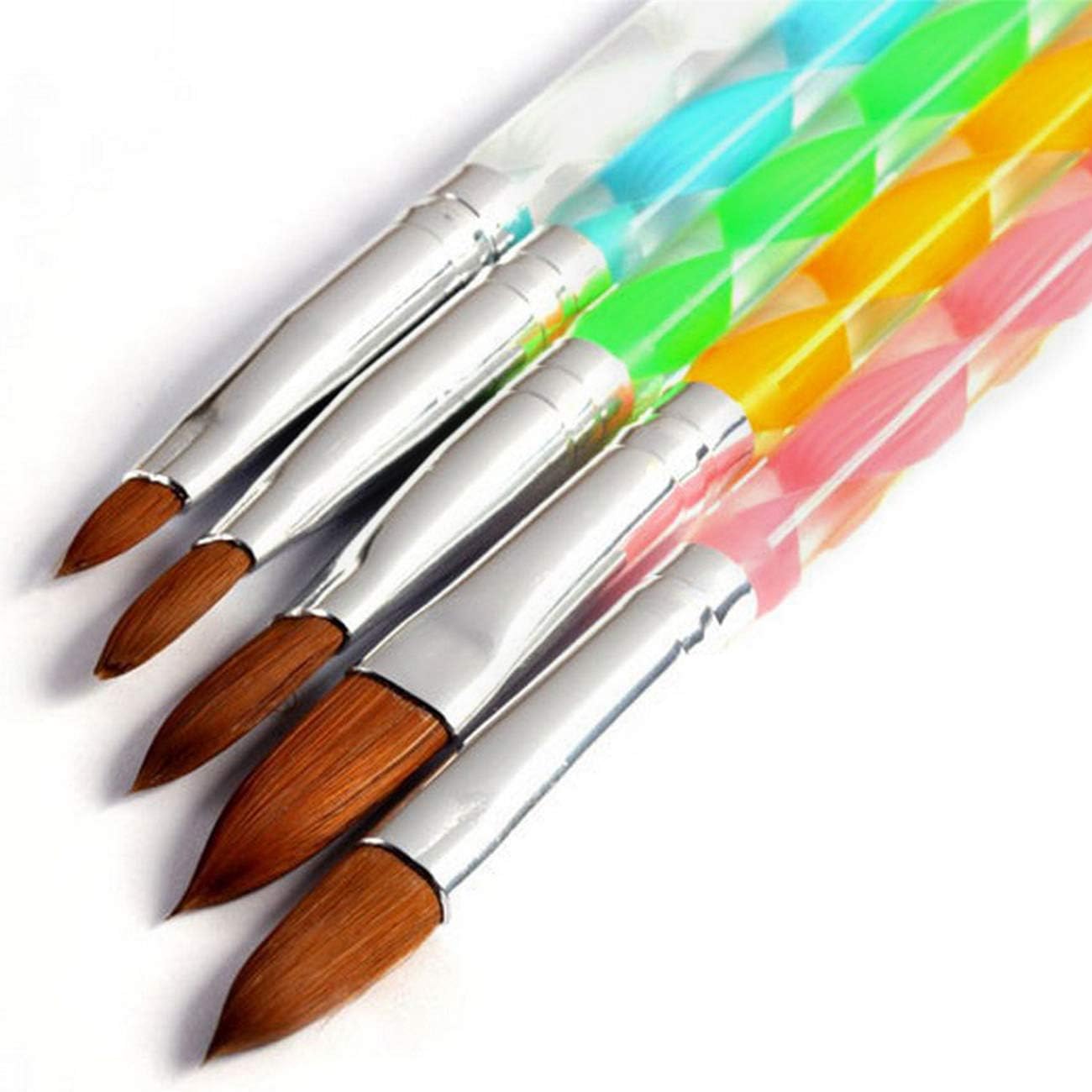 5 Pcs Acrylic Design Nail Art UV Gel DIY Brush Pen Nail Art Tool Set No. 4/6/8/10/12
