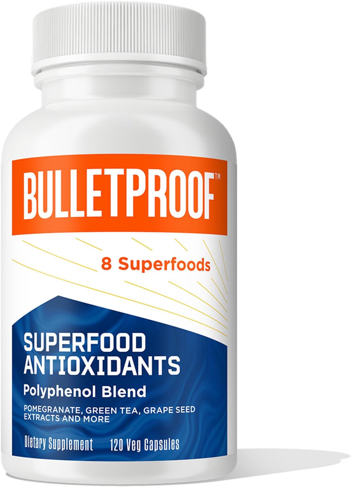 Bulletproof Superfood Antioxidants Capsules, 120 Capsules, Supplement to Fight Free-Radicals and Support Healthy Aging, Polyphenol Blend