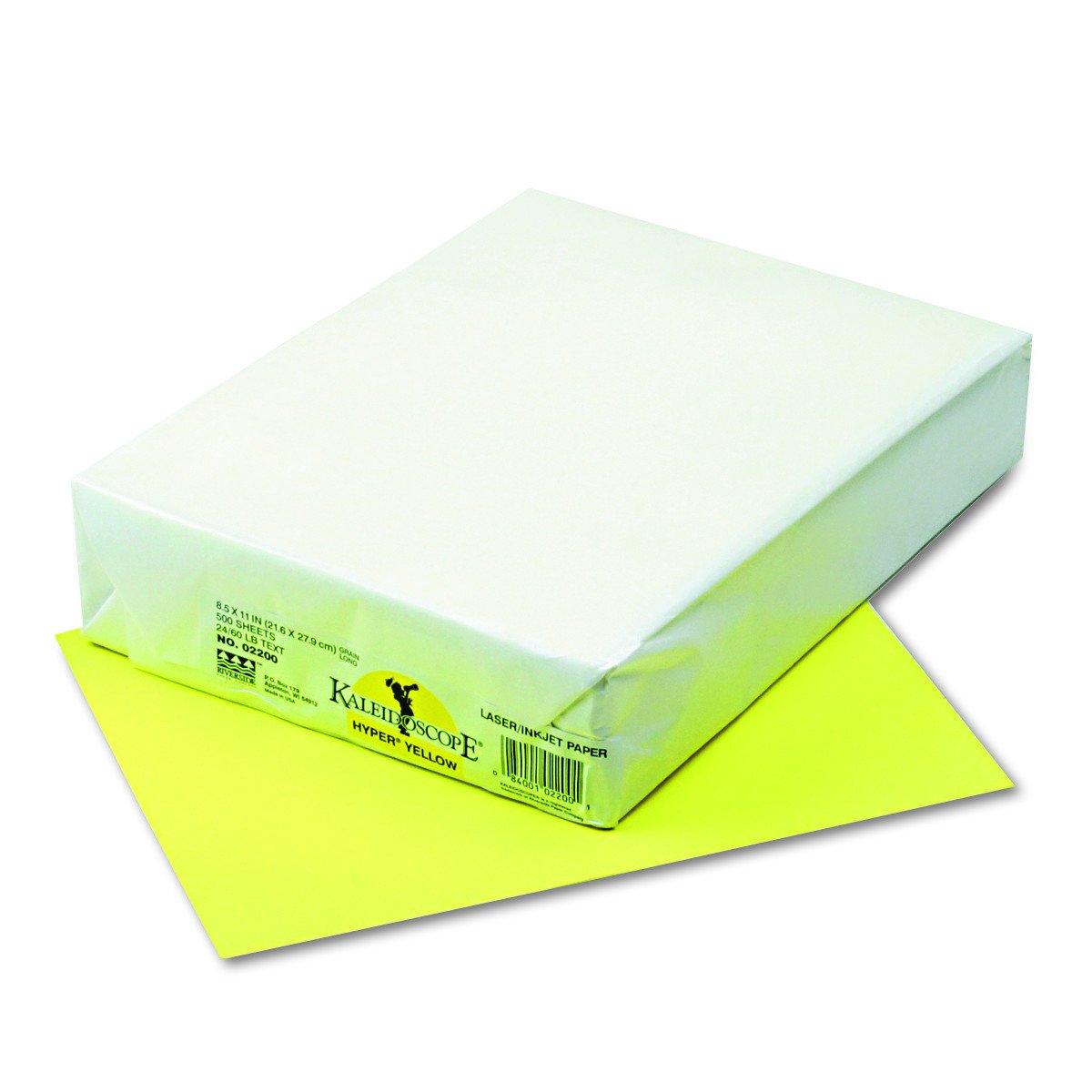 Kaleidoscope Multi-Purpose Paper, 8.5 x 11 Inches,Hyper Yellow, 500 Sheets (102200)