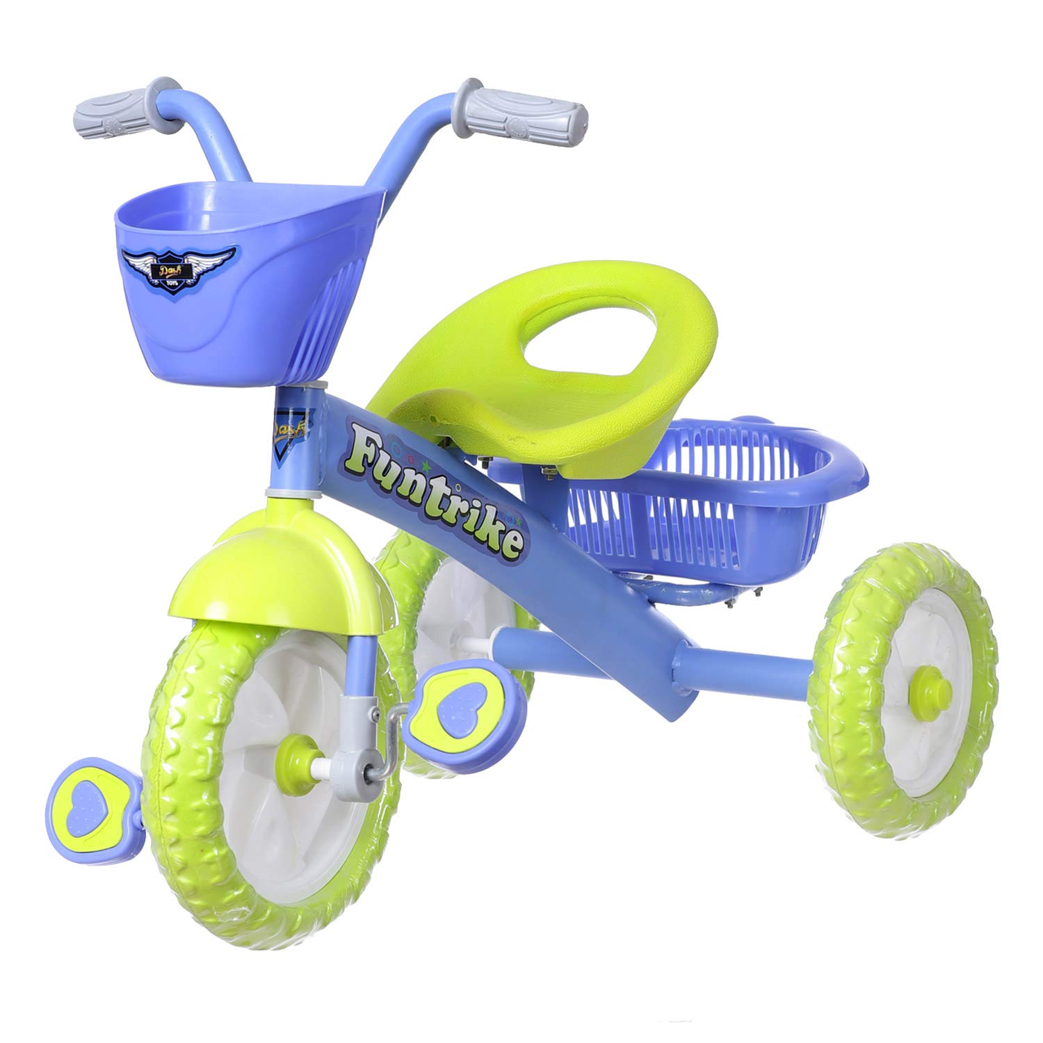 Dash Stylish Kids Tricycles with Backrest Seat, Back Storage Basket for Boys and Girls (2-5 Years, Blue) (Green) (B0842Y3F23) Amazon Price History, Amazon Price Tracker