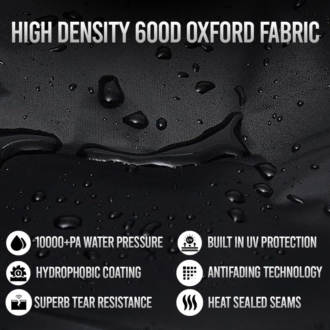 Heavy-Duty 600D, 1-2 Bikes Bike Cover Transport on Rack - Accident Proof Reflective Design Bike-Covers for 2 Bikes on Rear Bike Rack Ultra Waterproof Ebike Cover