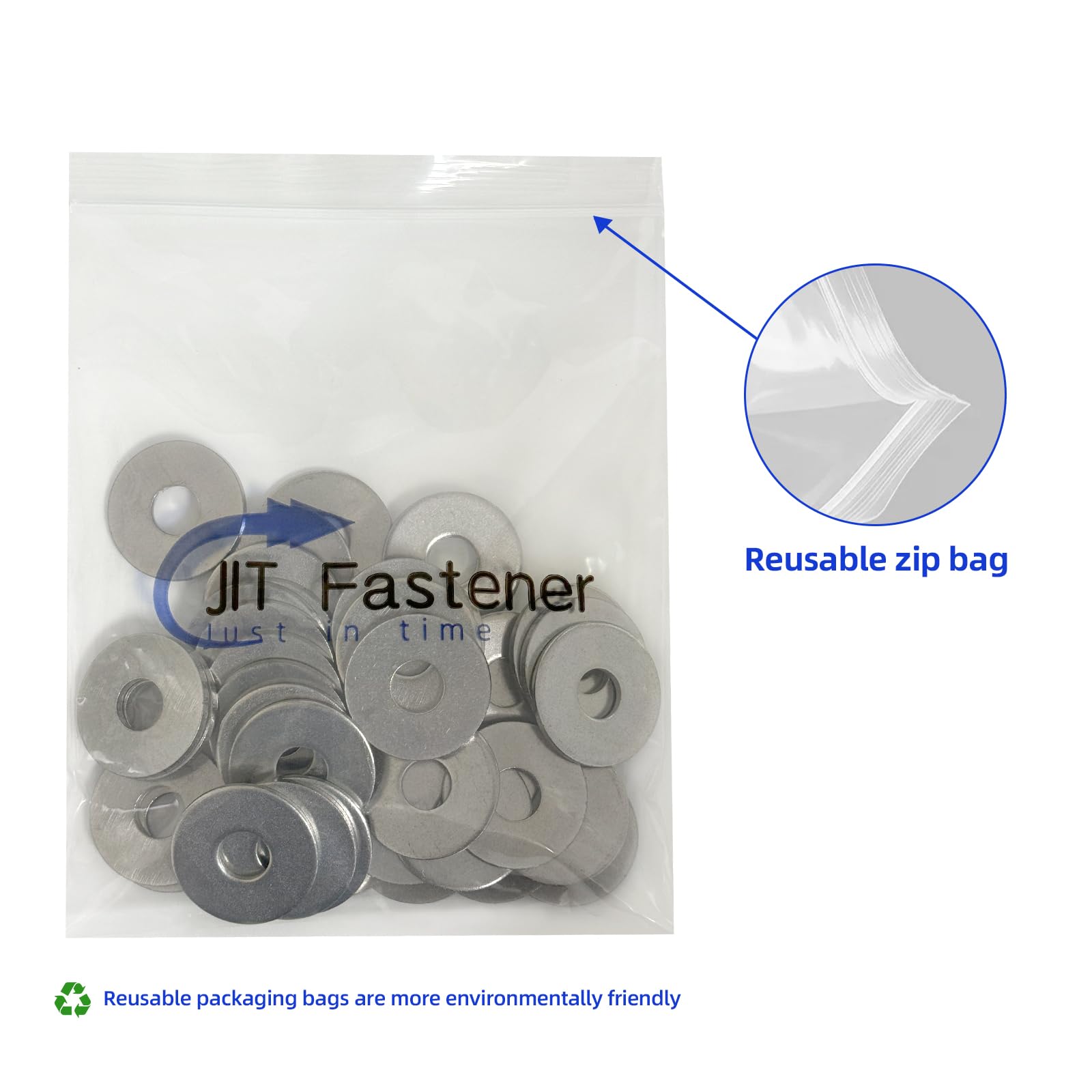 18-8 (304) Stainless Steel Fender Washer M10 x 30 mm OD 10 mm ID 40 Pack