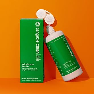 Tangible Clean Multi-Purpose Contact Lens Solution for Scleral and Gas Permeable Contact Lenses, with Lens Case, 12 Fl Oz