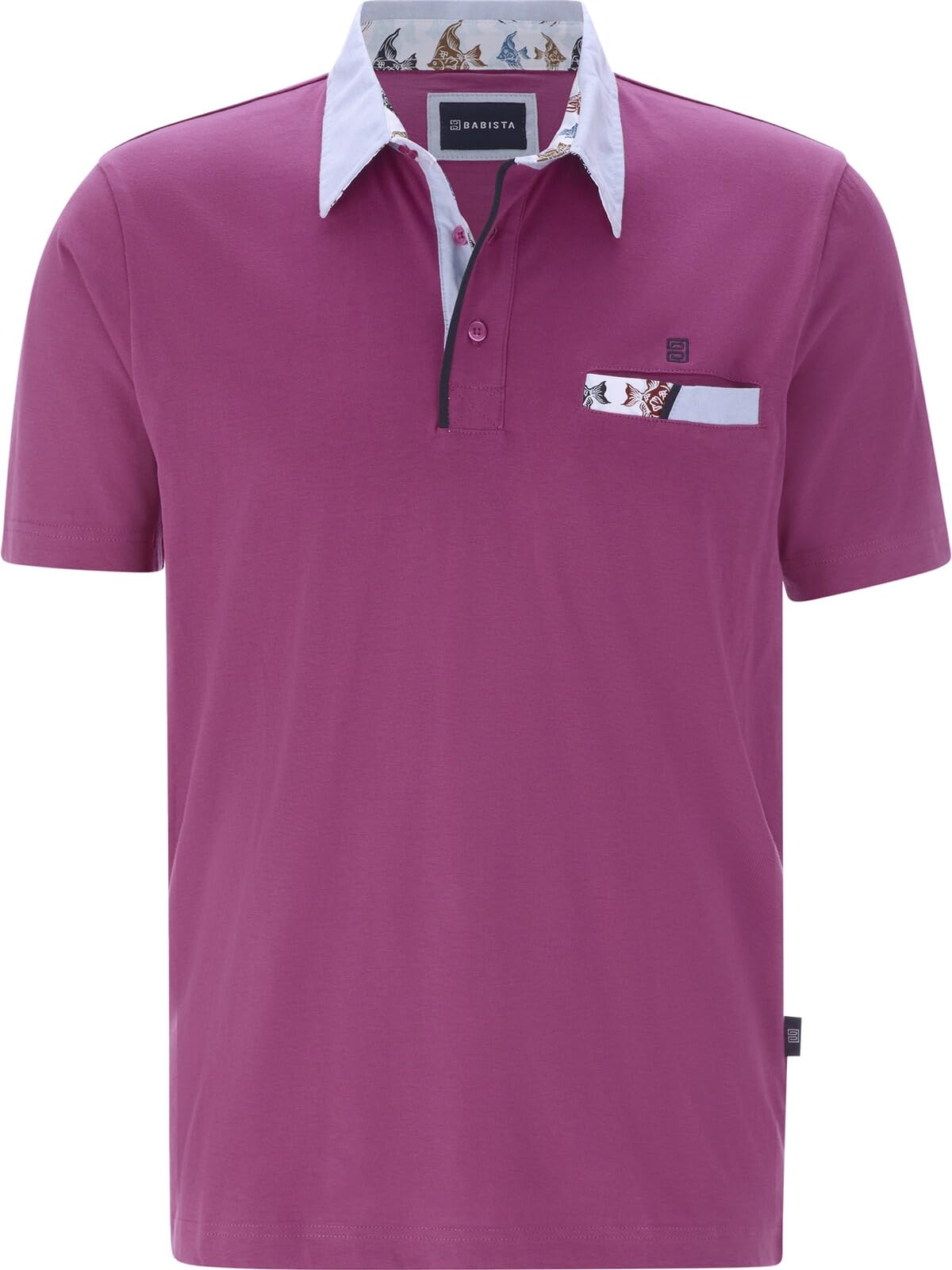 BABISTA Herren Poloshirt Savino | mit Brusttasche, Hemdkragen mit Knopfleiste, Freizeithemd in frischen Farben, Stickerei links, 100% Baumwolle