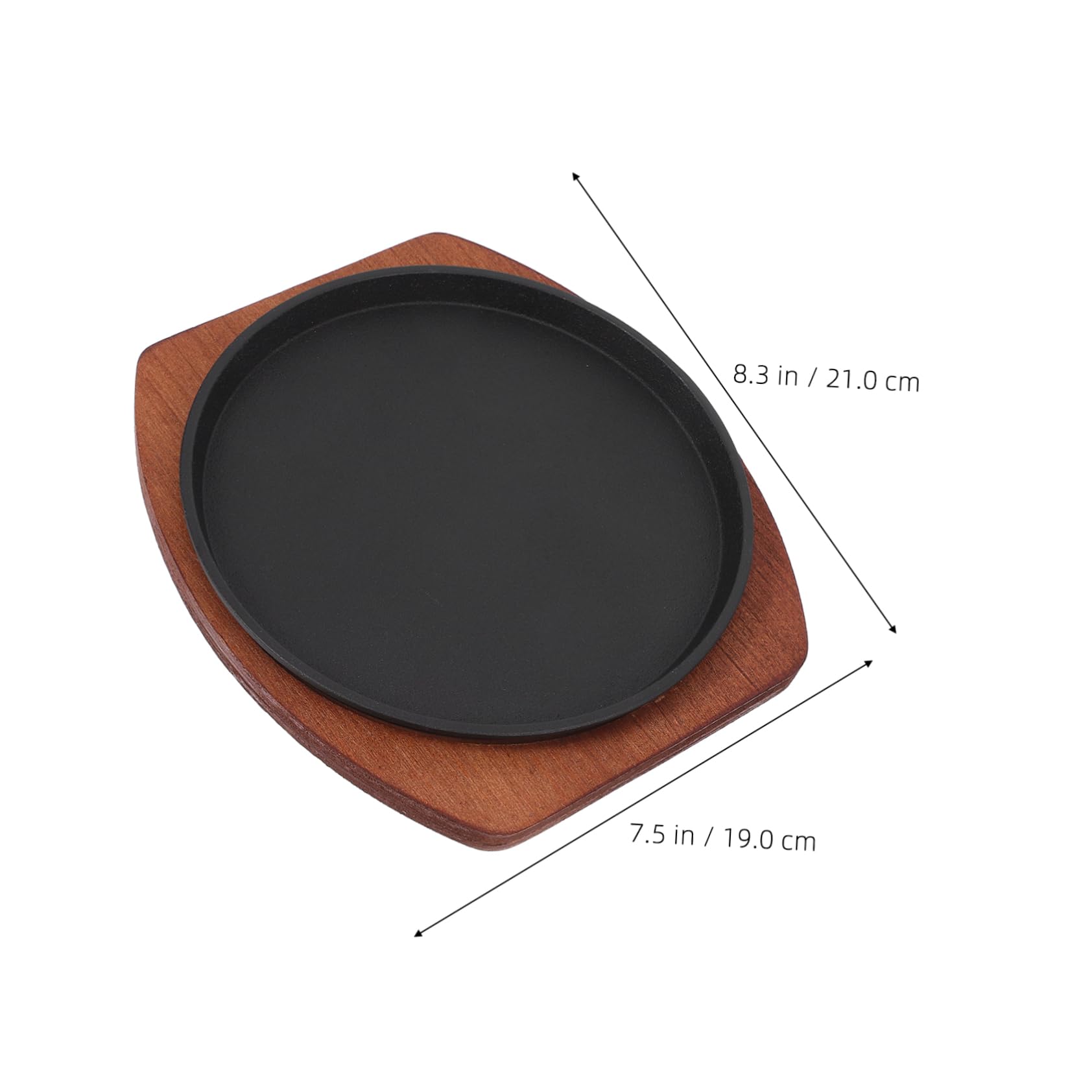 Hemobllo 1Pc Round Non Stick Cast Stovetop Grill Pan for Induction Cooker Versatile Bbq Pan for Steak Sausages and Vegetables and Healthy Cooking
