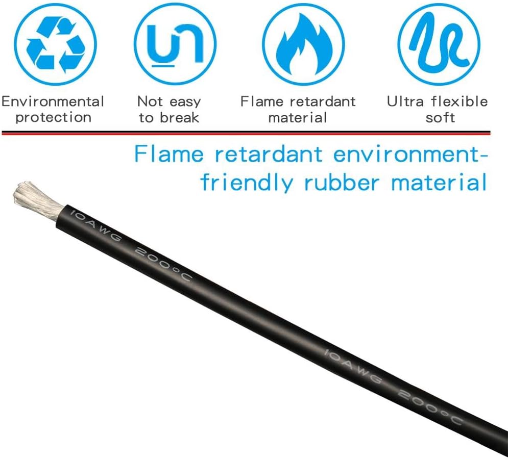 Weekly Top Sale BNTECHGO 10 Gauge Silicone Wire Spool 100 ft Black Flexible 10 AWG Stranded Tinned Copper Wire Flash Deals - 60% OFF BNTECHGO 10 Gauge Silicone Wire Spool 100 ft Black Flexible 10 AWG Stranded Tinned Copper Wire