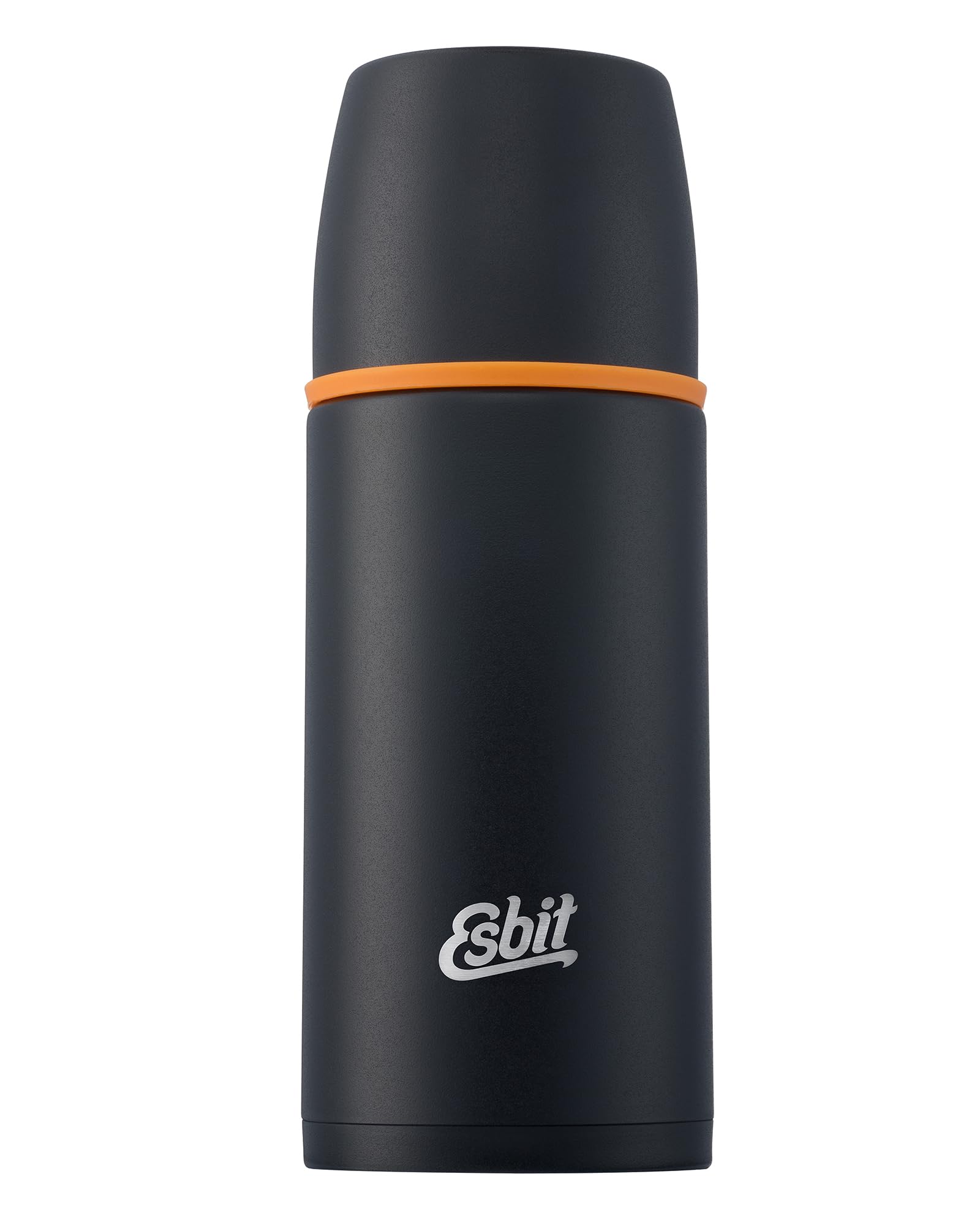 Esbit Classic Insulated Flask 500 ml - Thermos Flask for Hot and Cold - Thermos Flask with 2 Cups - Stainless Steel Drinking Bottle - Leak-Proof - Black