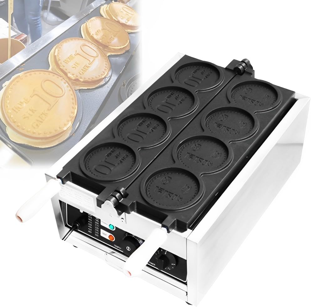 商業用 4 グリッド コイン ワッフル メーカー、タイミングと温度制御機能付き電気ノンスティック ワッフル アイロン、パーティー カ Amazon｜JOGIO  業務用バブルワッフルメーカー、1300ワットエッグバブルパフアイロン 、50-250℃調整可能、180°回転可能2つのパンと木製 ...