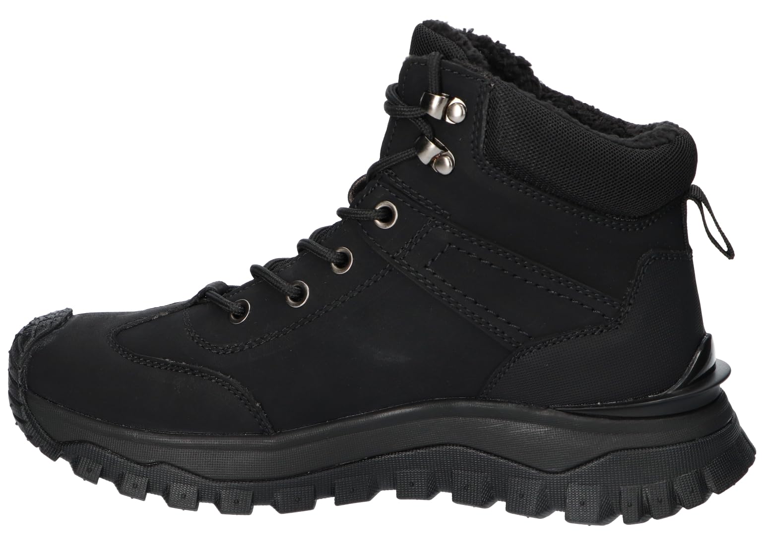 CY158 OCIEPLANE TREKKINGI TRAPERY BUTY ZIMOWE SKÓRZANE BK 37