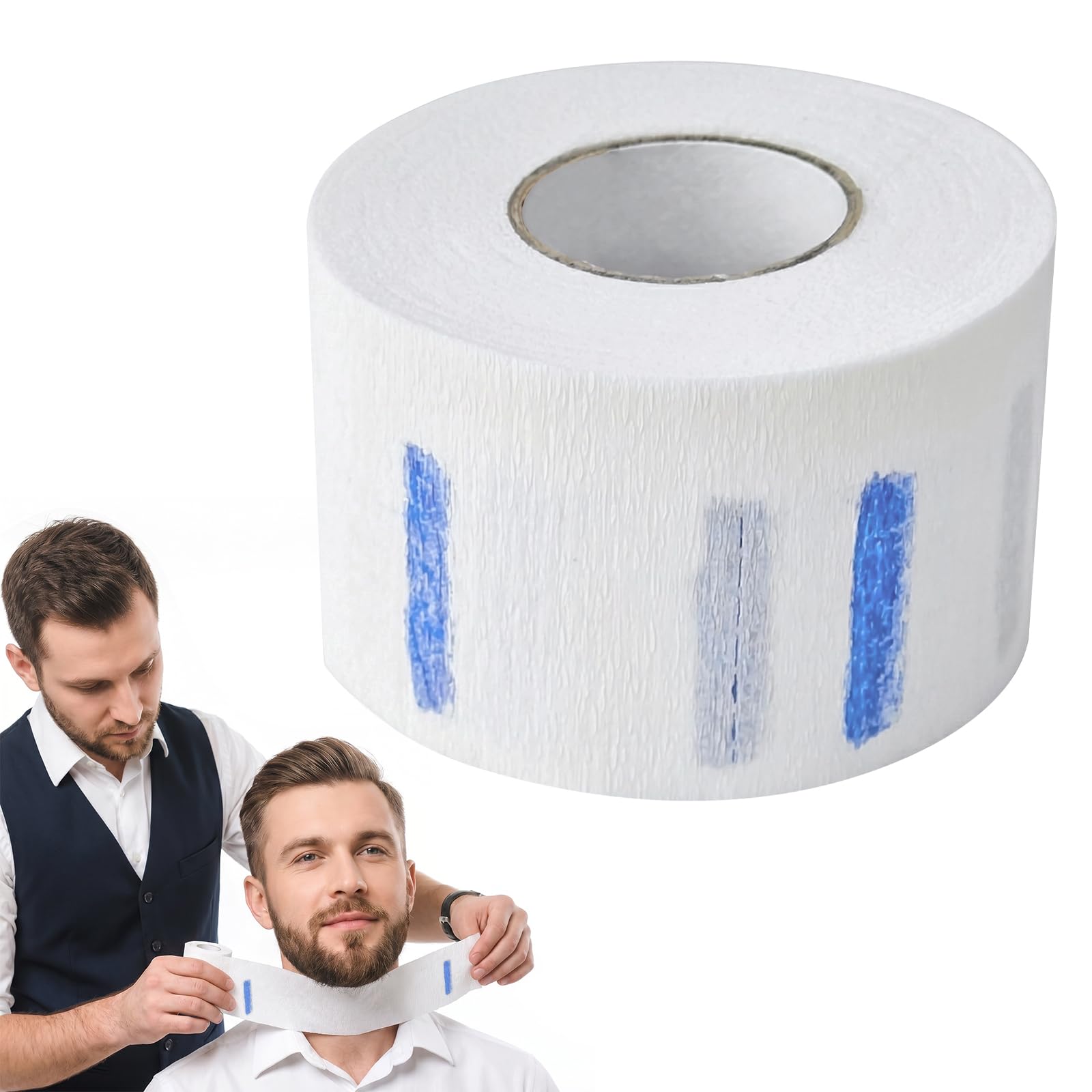 Barber Neck Strips, Barber Tape, Neck Tape, Disposable Neck Strips, Hygienic Neck Tissue Strips for Salon Haircut Styling & Waxing, Barber Shop Essential Hairdressing Supplies (White)