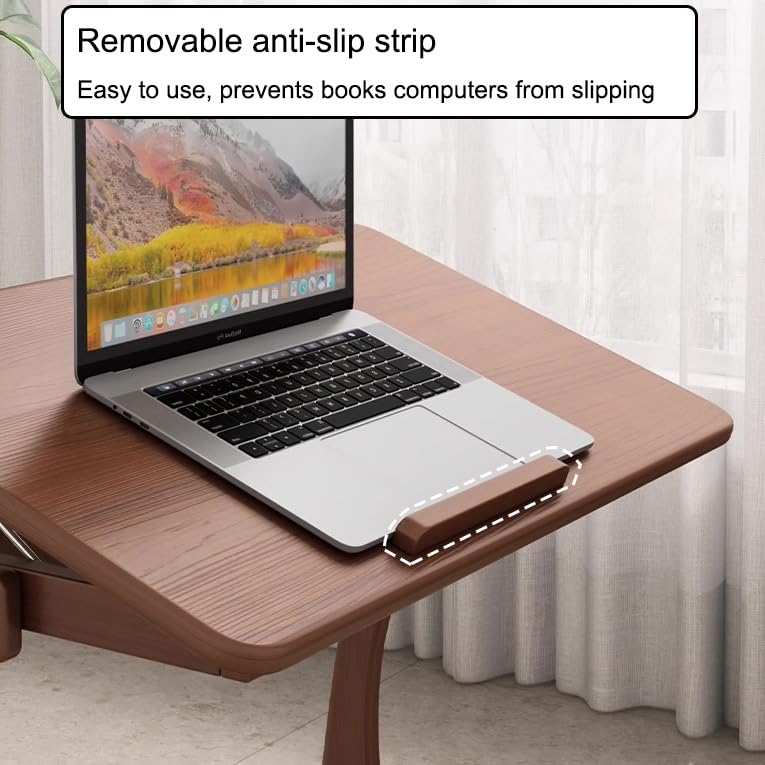 Stół kanapowy w kształcie litery C, stolik pomocniczy z kółkami obracającymi się o 360°, regulowany 45°, odchylany pulpit na sofę, laptop, kawę, biurko C do salonu
