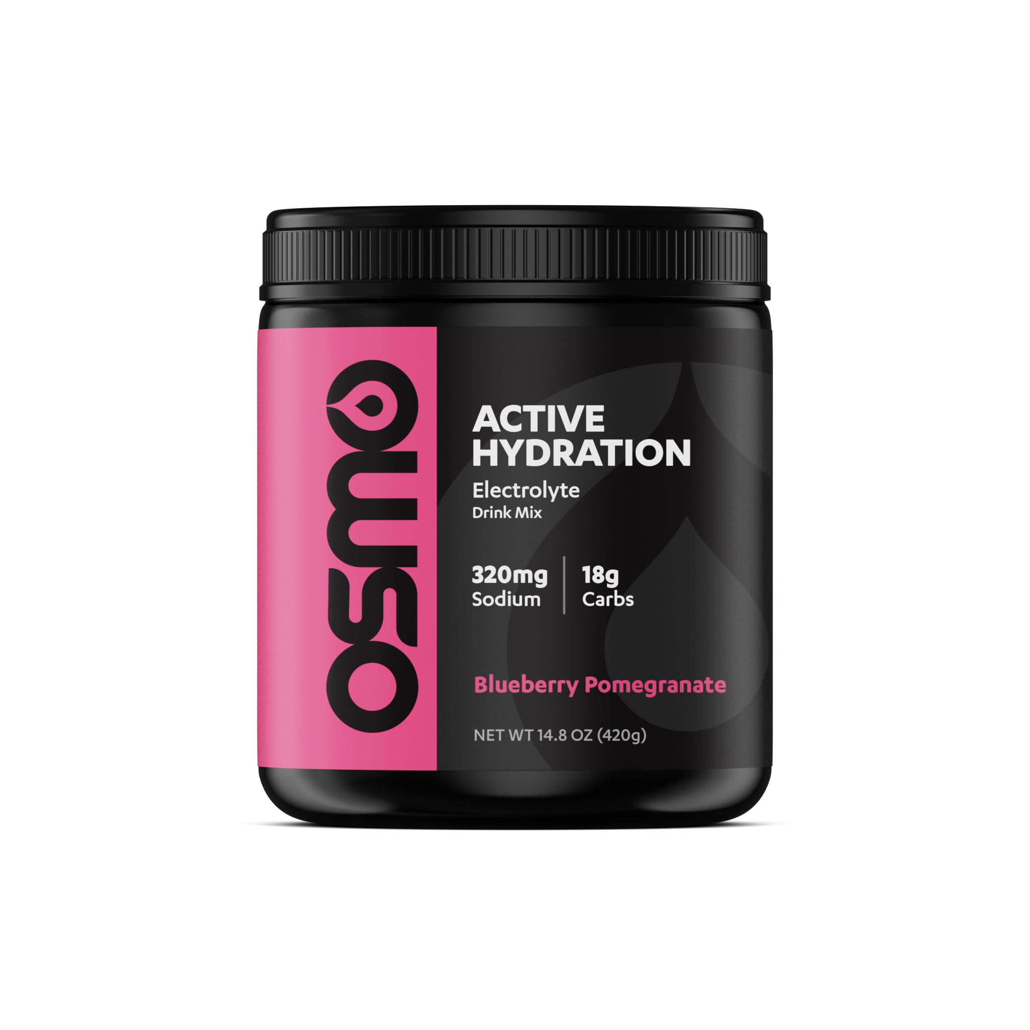Osmo Active Hydration Electrolyte Powder (20 Servings) - Includes Sodium, Magnesium, Potassium & Vitamin, Cane Sugar - All Natural, 3X Faster Hydration, Boost Power & Endurance, Blueberry, 14.8 Ounce