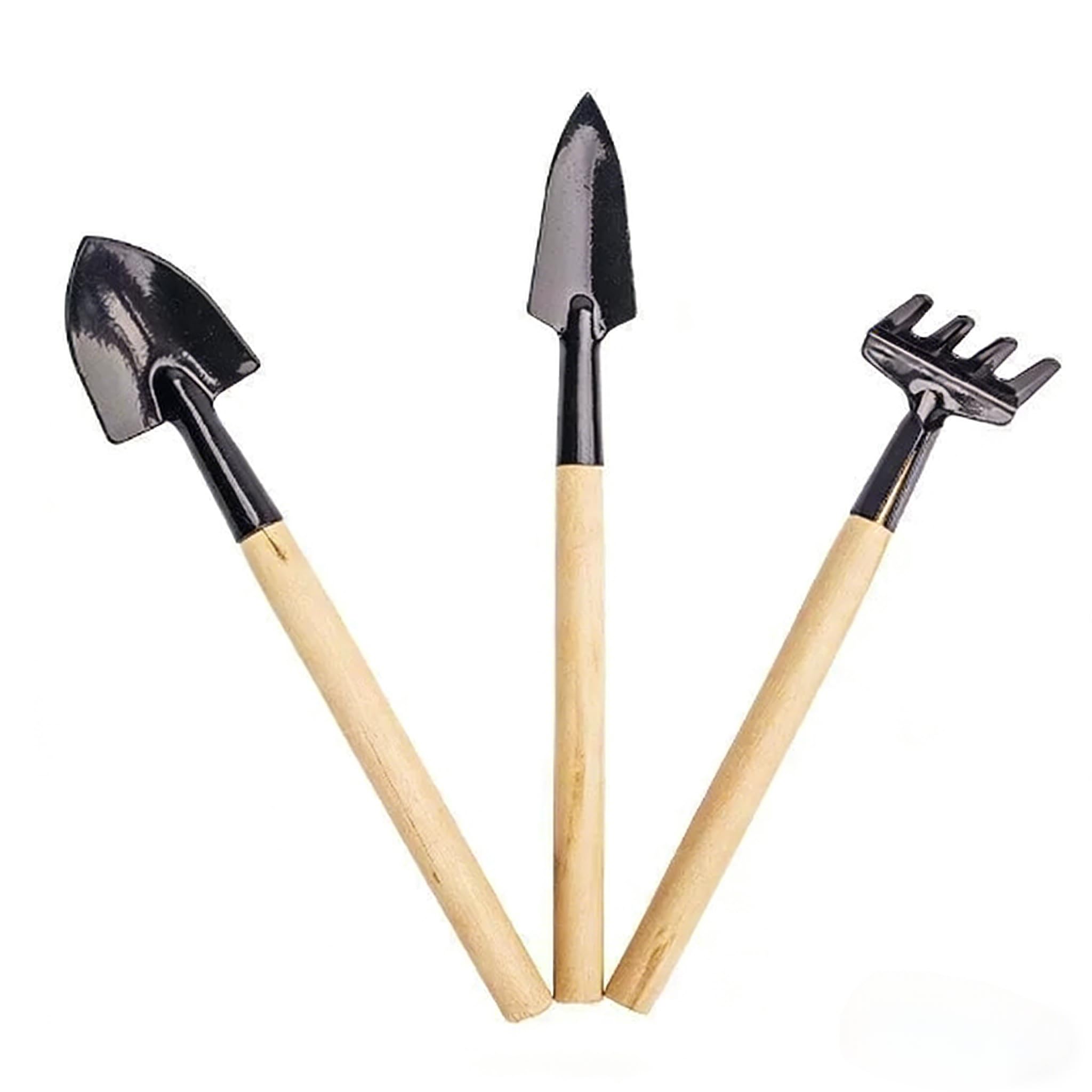 3 Stücke Mini Gartengeräte Set, Gartenschaufel Gartenwerkzeug Spaten Und Schaufel, Sukkulenten-Werkzeuge für die Pflege von Gartenpflanzen